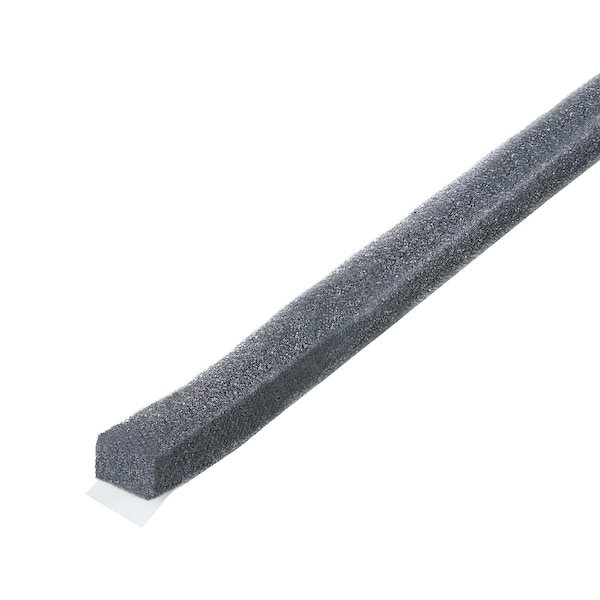 Zoro Select 1/2"W x 3/8"H x 17'L, Foam Seal, Gray - 2RRE8