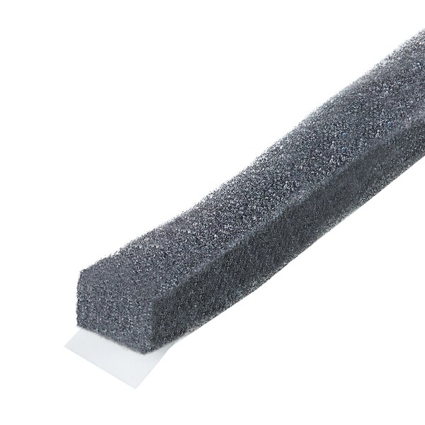 Zoro Select 1/2"W x 3/8"H x 17'L, Foam Seal, Gray - 2RRE8