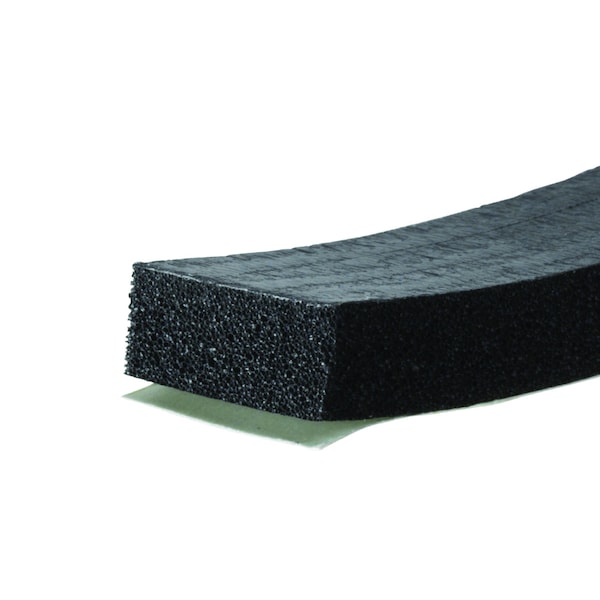Zoro Select Foam Seal, 10 ft., 3/4 in. W, Black, Rubber - 2RRF4
