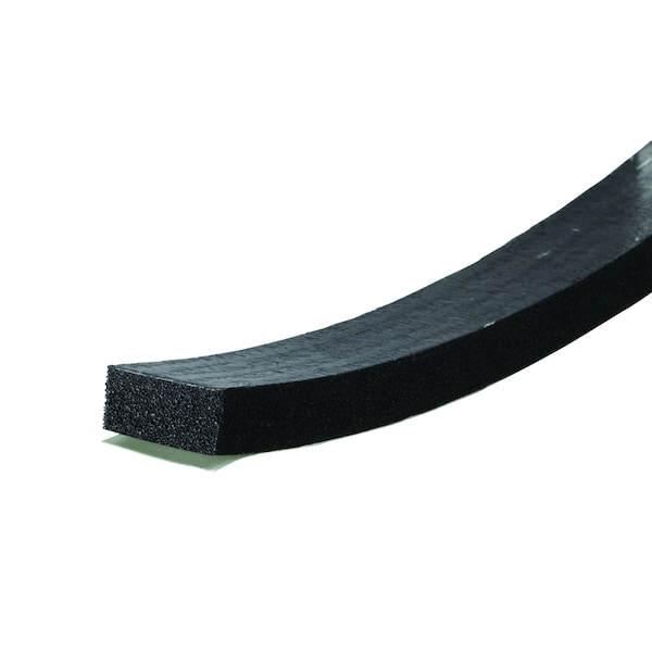 Zoro Select Foam Seal, 10 ft., 3/4 in. W, Black, Rubber - 2RRF4