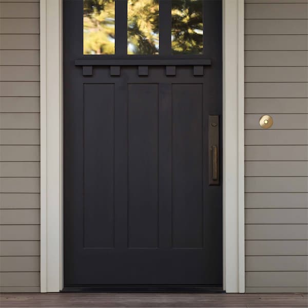 Newhouse Hardware 2-1/2" Round Polished Brass Lighted Bronze Door Chime Button - BR5WL