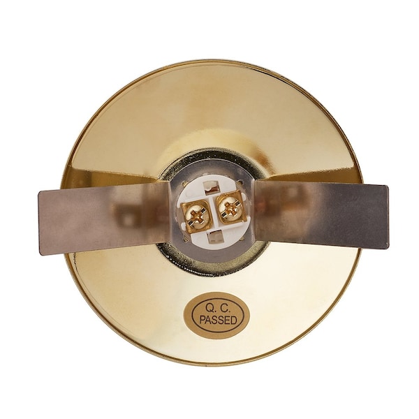 Newhouse Hardware 2-1/2" Round Polished Brass Lighted Bronze Door Chime Button - BR5WL