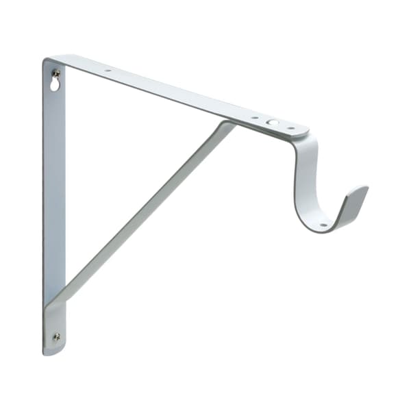 Pamex Heavy Duty Fixed Shelf and Rod Support Bracket White Finish - DD0633WC