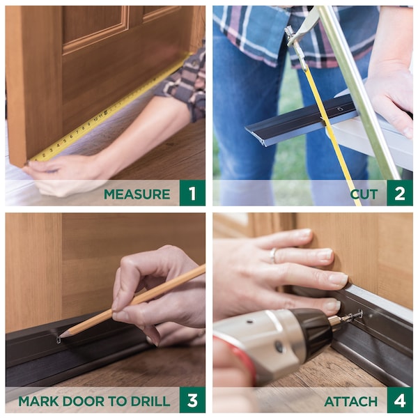 Zoro Select Door Sweep, 3 Ft L, PVC Vinyl, 1/4 In W - 1VZT3