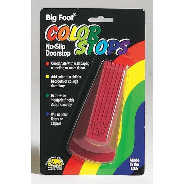 Big Foot Door Wedge, Vulcanized Rubber, Red, 1-1/4"H x 2"W - 910