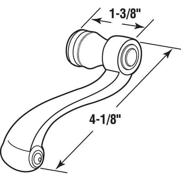 Prime-Line French Colonial Door Levers, Heavy Weighted Casting Design, Classic Bronze 1 Set - E 2666