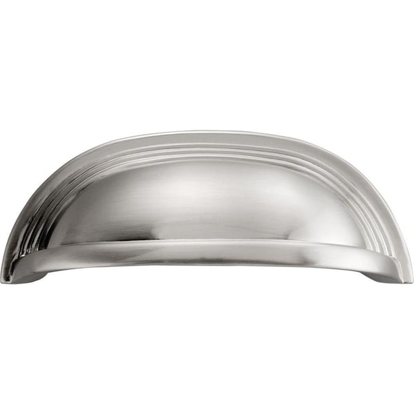 Grandoldgarden 3 in. & 96 mm Park Avenue Cup Pull - Satin Nickel - GR3747384