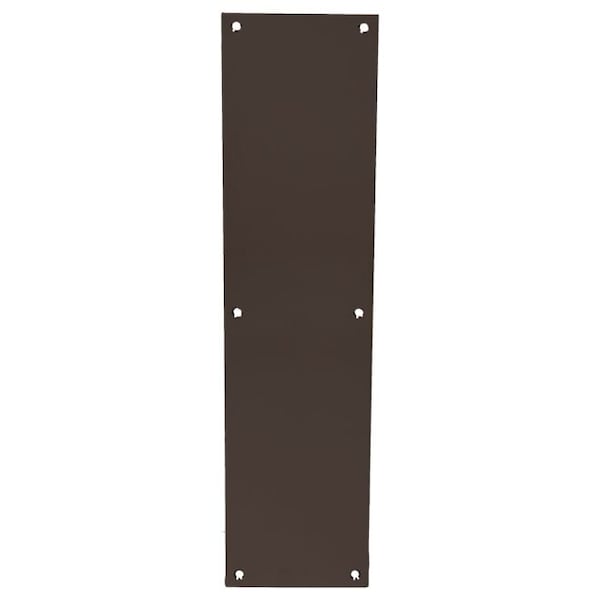 Trimco Square Corner Push Plate Dark Bronze Powder Coat 4"x16" - 1001-3.613