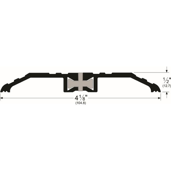 Pemko 36" Latching Panic Exit Saddle with Thermal Barrier and Vinyl Mill Aluminum - 252X226AFGV36