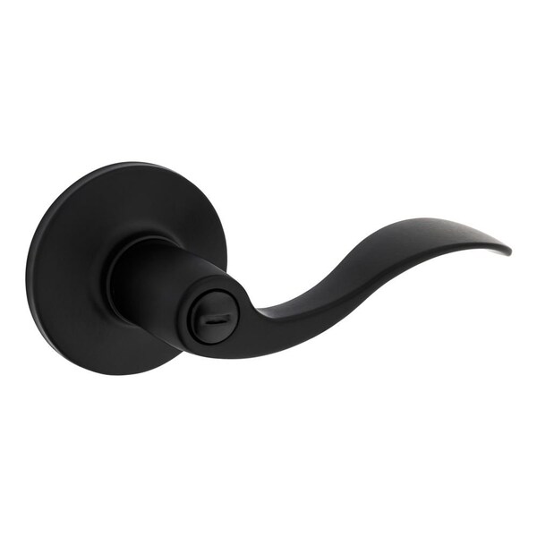 Safelock Layton Lever Privacy Lock with RCAL Latch and RCS Strike Matte Black Finish - SL3000LY-514