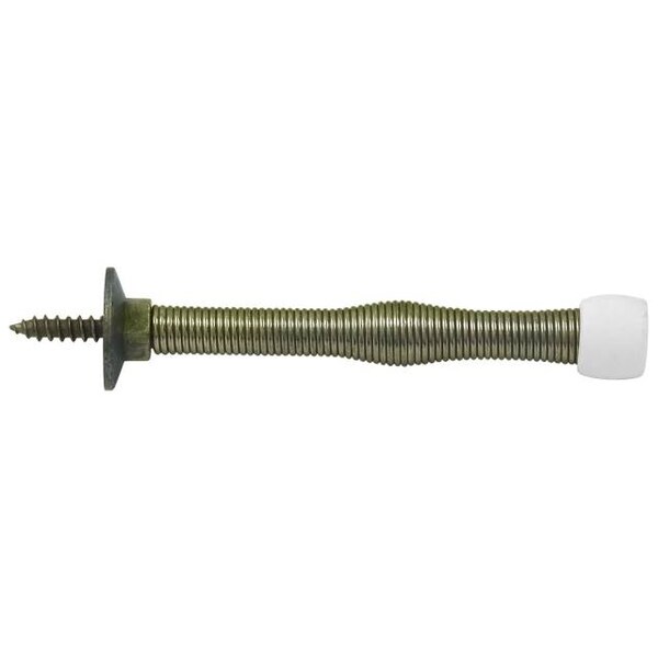 Deltana Baseboard Door Bumper, Steel Antique Brass 3" - SDS3U5