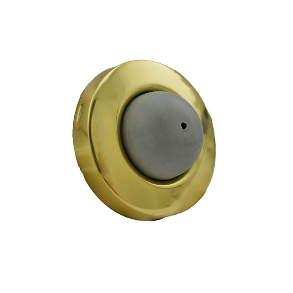 Ives Commercial Solid Brass 2-1/2in Convex Wall Bumper Bright Brass Finish - WS406407CVX3
