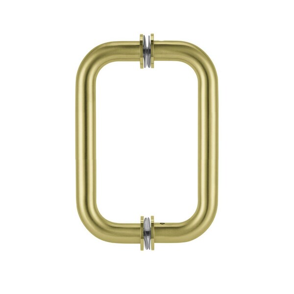 Richelieu 6inch 152 mm Center to Center Tubular BacktoBack Pull for Glass Shower Door, Satin Brass - SDTRDB07506160