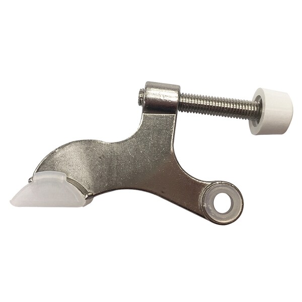 Prime-Line Hinge Pin Door Stop, 1-1/4 in. Bolt, Diecast, Satin Nickel, Adjustable Single Pack - MP11131-1