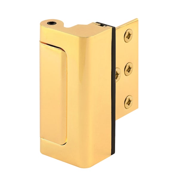 Prime-Line Door Reinforcement Lock, 3 in. Stop, Aluminum Construction, Polished - U 11442
