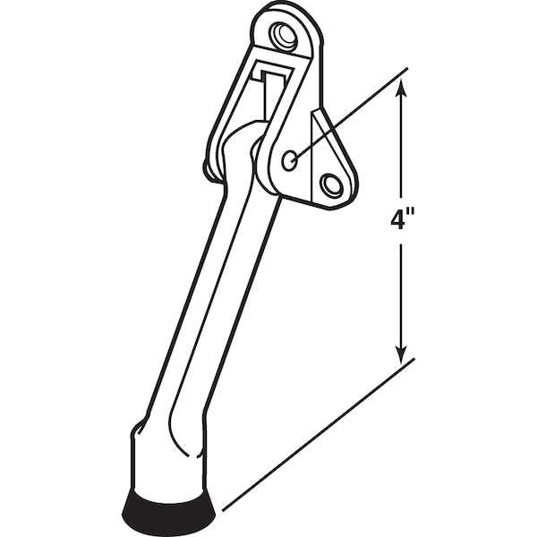 Prime-Line 3 Hole Bronze Diecast Spring-Loaded Door Holder Single Pack - J 4533