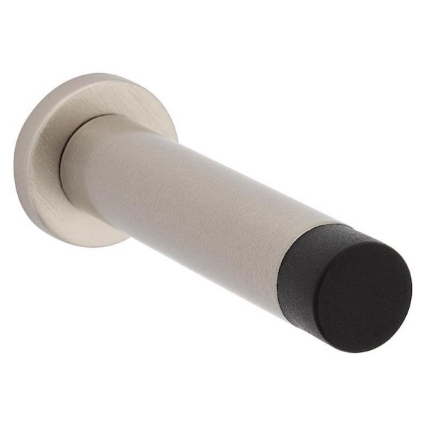 National Hardware National Hardware Cooper 3 in. L Aluminum Satin Nickel Silver Door Stop Mounts to door and wall 1 in - N830-522