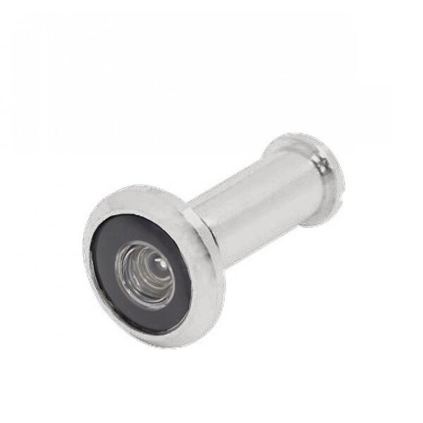 Cal-Royal 180 Degrees Brass Door Viewer, 1/2 Bore, Plastic Lens, for 1-3/8 to 2 Thick Doors, US26 Bright - DV91-26