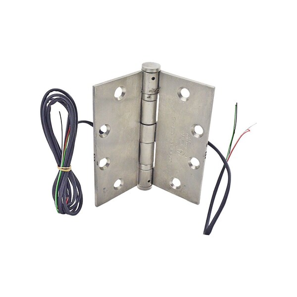 Command Access 4-1/2in x 4-1/2in Electric 4 Wire BB1191 Hinge Satin Stainless Steel Finish - ETH4W4545630BB91