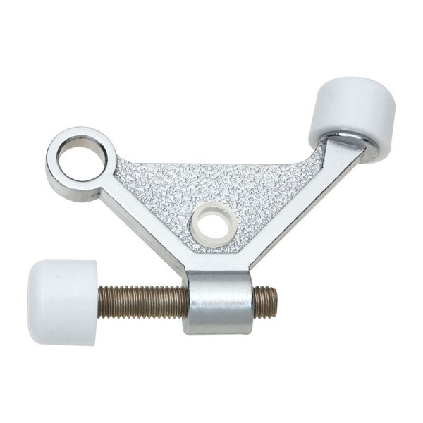 National Hardware National Hardware Zinc w/Rubber Tip Satin Chrome Hinge Pin Door Stop Mounts to door hinge - N274-084