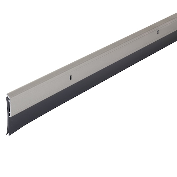 M-D Building Products 36 in. Satin Nickel Aluminum and Vinyl Heavy-duty Screw-on Door Sweep - 48996