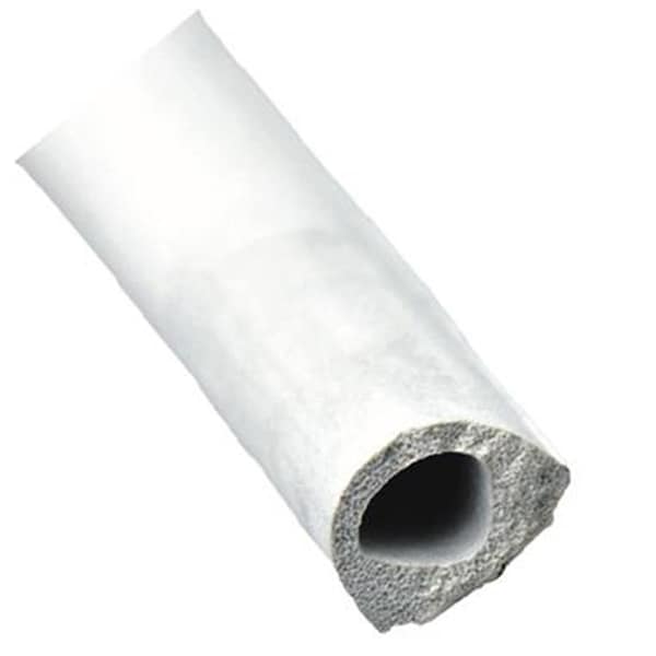 Ap Products 0.5 x 0.375 in. Rubber D Seal with Tape White - 0121.2125