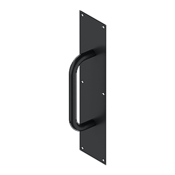 Deltana Pull Plate with Handle 4 x 16 S/S Black Finish - PPH4016U19