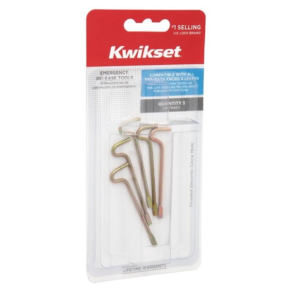 Kwikset Kwikset No. 5 Metal Emergency Release Tool 5 pk - 84285-001