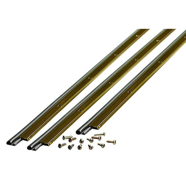 M-D Building Products 0 Jamb Weatherstrip, 78 in W, 316 in Thick, 84 in L, AluminumVinyl, Bright Gold - 1271