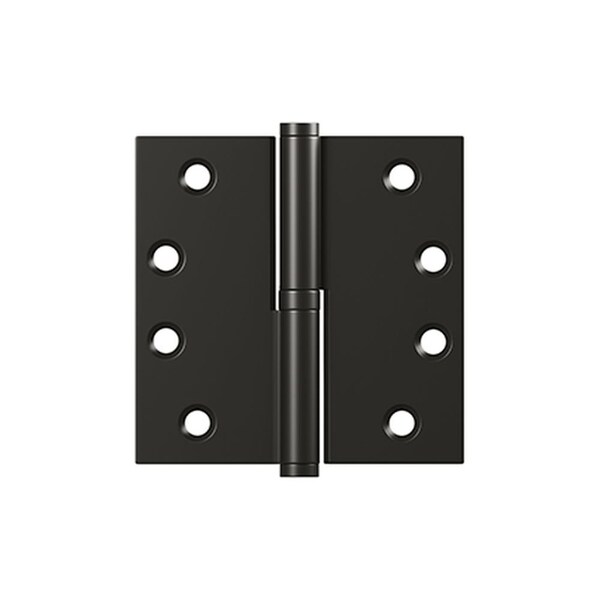 Deltana Right Hand 4in x 4in Square Lift-Off Hinge Oil Rubbed Bronze Finish - DSBLO410BRH