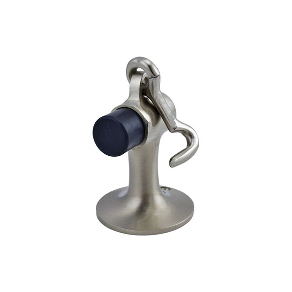 Ives Commercial Solid Brass Floor Stop and Heavy Duty Holder with Masonry Mounting Satin Nickel Finish - FS44615