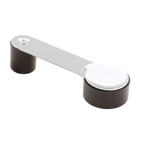 Prime-Line Door Stop w/ Door Retainer on Pivoting Arm, Brown, w/Adhesive Back, For 1-3/4 in. Thick Door - U 101117