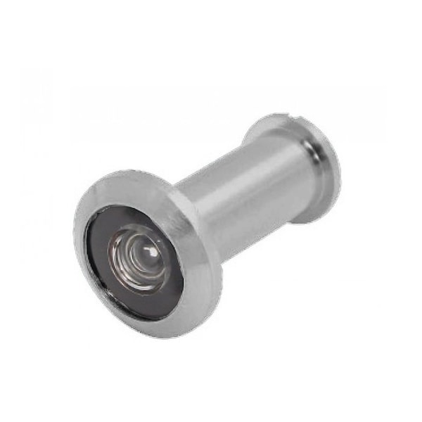 Cal-Royal 180 Degrees Brass Door Viewer, 9/16 Bore, Plastic Lens, for 1-3/8 to 2 Thick Doors, US26D Satin - DV180-26D