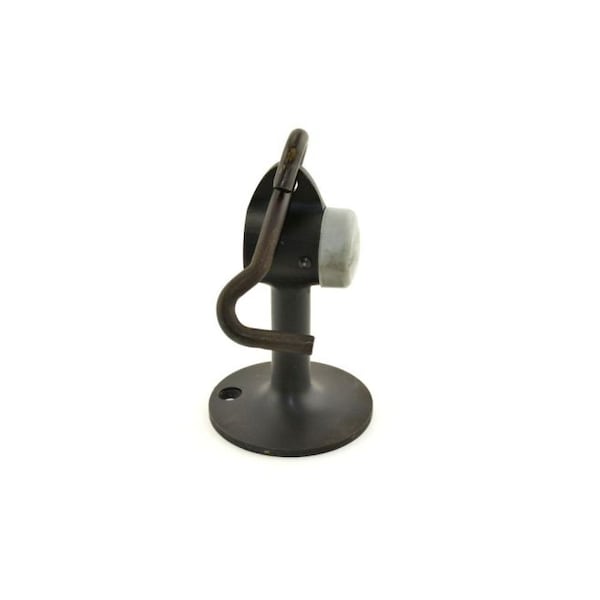 Trimco Floor Stop with Hook Holder Dark Bronze Powder Coat 3-5/8" - 1224.613