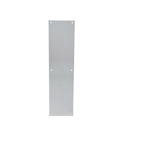 Trimco Square Corner Push Plate Satin Stainless Steel 3"x12" - 1001-1.630