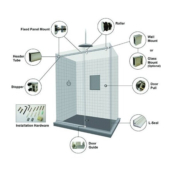 Strybuc Gliding Shower Door System - 22-268BCH