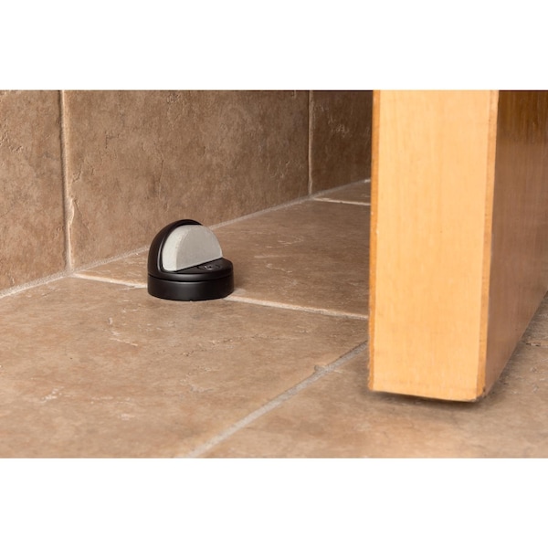 Brinks Commercial Brinks Commercial Steel Matte Brass/Black Door Stop Mounts to floor 1.75 in. - BC41019