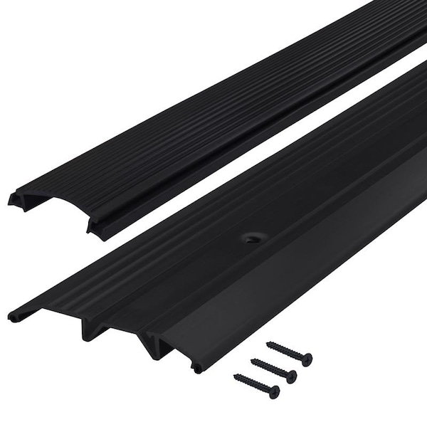 M-D Building Products M-D Building Products 0.75 in. H X 3.75 in. W X 36 in. L Aluminum/Vinyl Deluxe Low Threshold Black - 11821