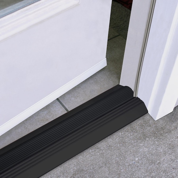 M-D Building Products M-D Building Products 0.75 in. H X 3.75 in. W X 36 in. L Aluminum/Vinyl Deluxe Low Threshold Black - 11821