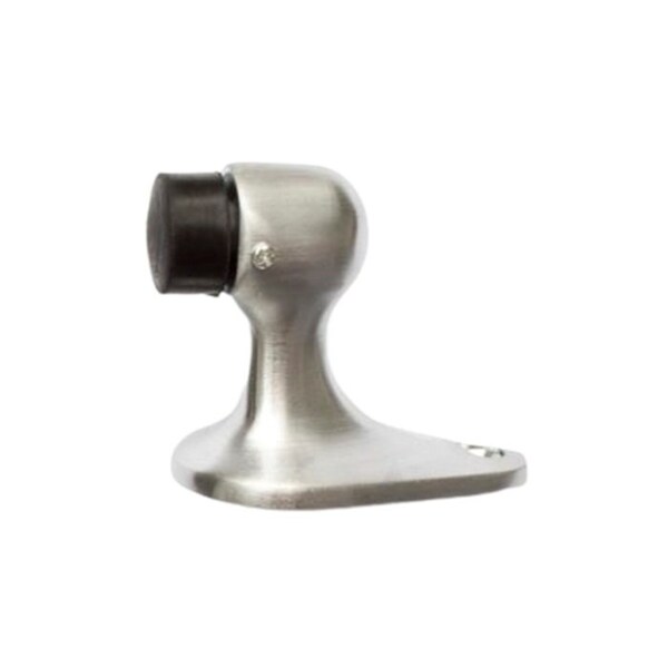 Orca Hardware Goose Neck Floor Stop With Gray Tip, 2-1/4 Height, US26D Satin Chrome Finish - TH-22HD-26D