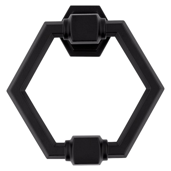 National Hardware National Hardware Powell 4 in. L Matte Black Die Cast Zinc Door Knocker - N336-706