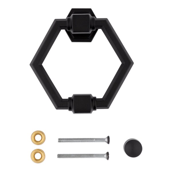 National Hardware National Hardware Powell 4 in. L Matte Black Die Cast Zinc Door Knocker - N336-706