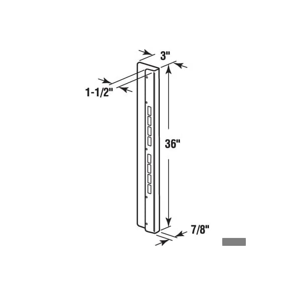 Prime-Line Mega-Jamb Reinforcing Kit, For 1-3/8 in. Doors, Steel, White (Single Pack) - U 10902