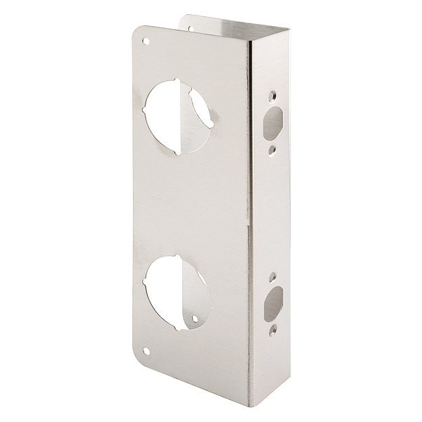 Primeline Tools Lock and Door Reinforcer, 1-3/4 In. x 2-3/8 In., Stainless Steel, Natural Finish (Single Pack) - MP9459