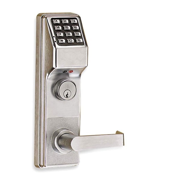 Alarm Lock Trilogy Exit Trim with Straight Lever for Von Duprin 99 Satin Chrome Finish - ETDL27S1G26DV99
