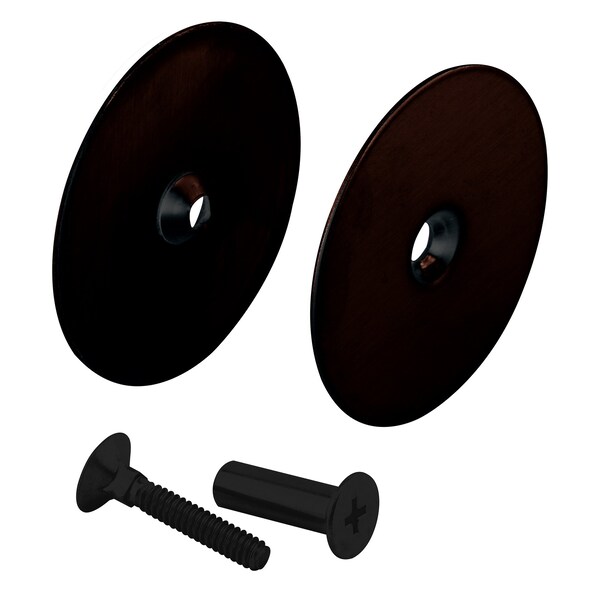 Prime-Line Steel Door Hole Cover Plate, Classic Bronze (Single Pack) - U 10889