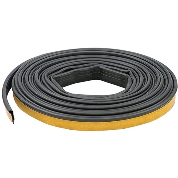M-D Building Products Door Gasket, 12 in W, 14 in Thick, 20 ft L, Silicone, Black - 68668