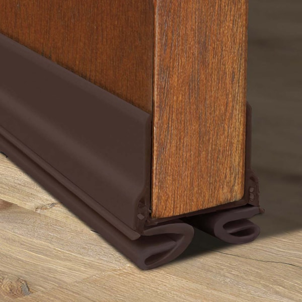 M-D Building Products 32 in. Brown Vinyl & Rubber CINCH Slide-On Interior Under Door Seal - 43399