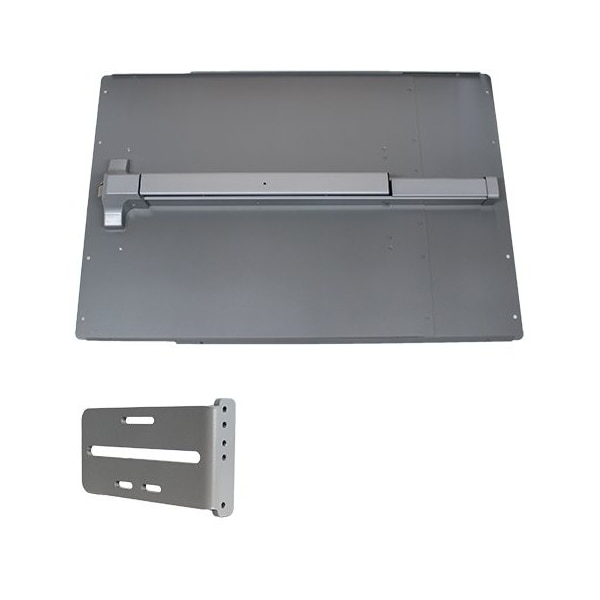 Lockey Usa LOCKEY - PANIC SHIELD VALUE KIT IN SILVER - PANIC SHIELD; PB1100 PANIC BAR; PSSB STRIKE BRACKET - PS41S