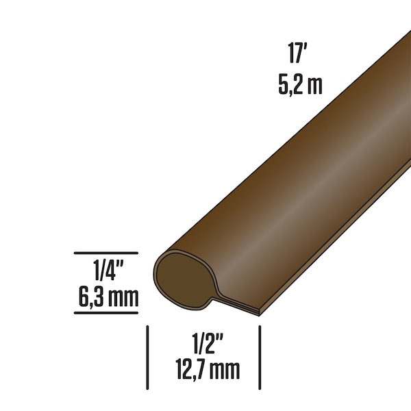 M-D Building Products 17 ft. Brown Vinyl Gasket Weatherseal for Doors & Windows - 78196
